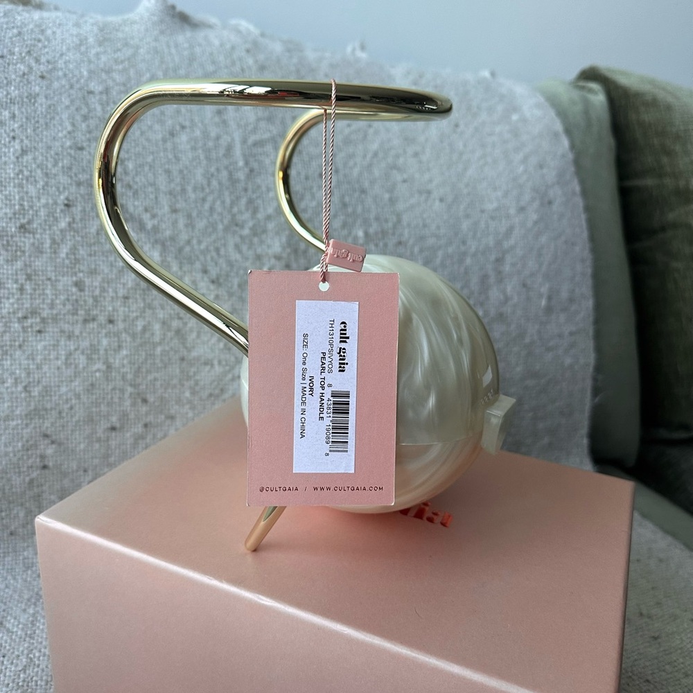 Cult Gaia Gold and Cream Spherical Clutch - Picture 4 of 9